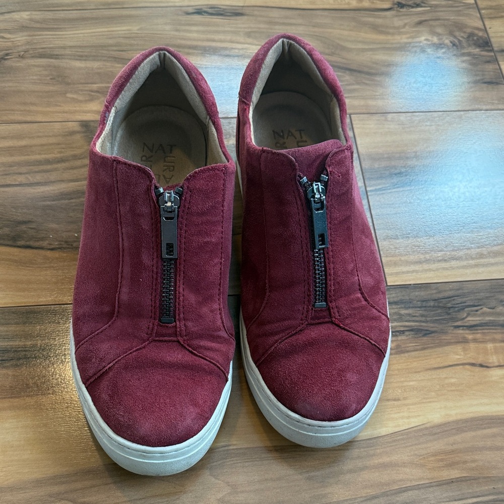 Naturalizer Red Suede Slip-On Shoes